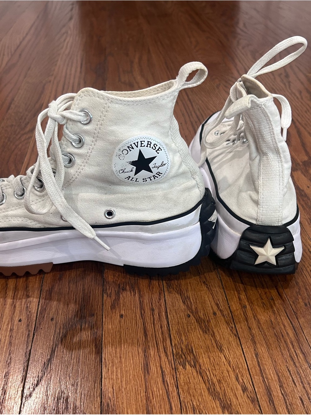 Converse Off-White Platform High Top Sneakers - Picture 5 of 8